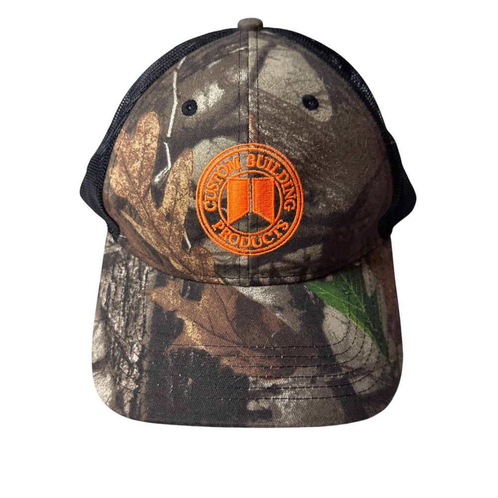 Cap‎ America Hat Mens OSFA Camo Custom Building Products Trucker Snapback Mesh